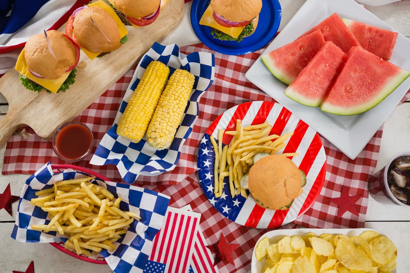 image of summer themed food for July 4th